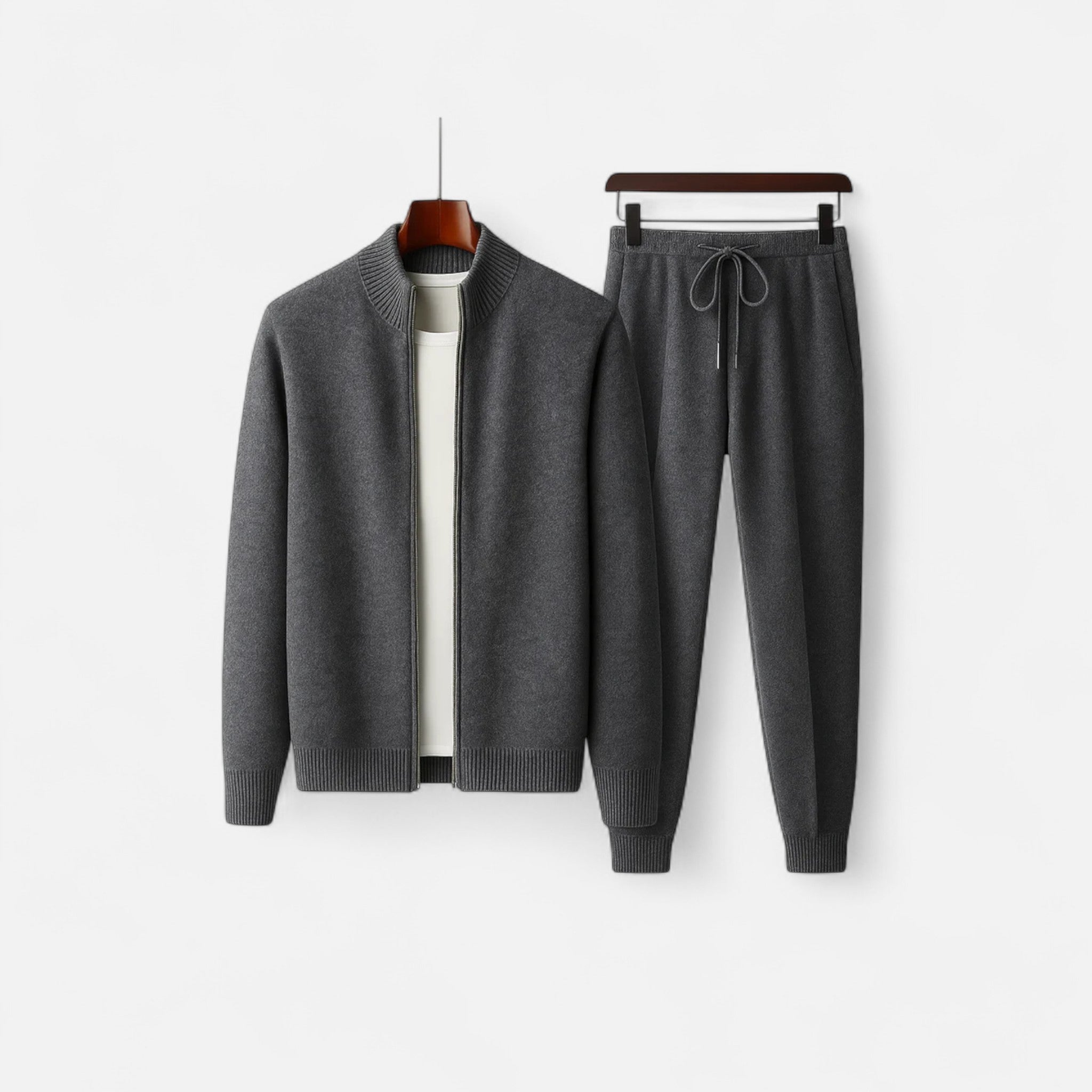 Valrien | Men’s 100% Merino Wool Tracksuit – Luxury Knit Set