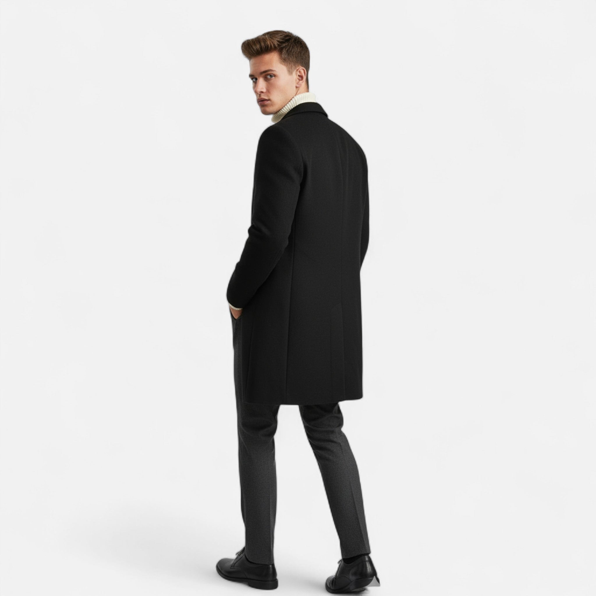 Valrien | Men’s Slim Trench Coat Winter Elegance