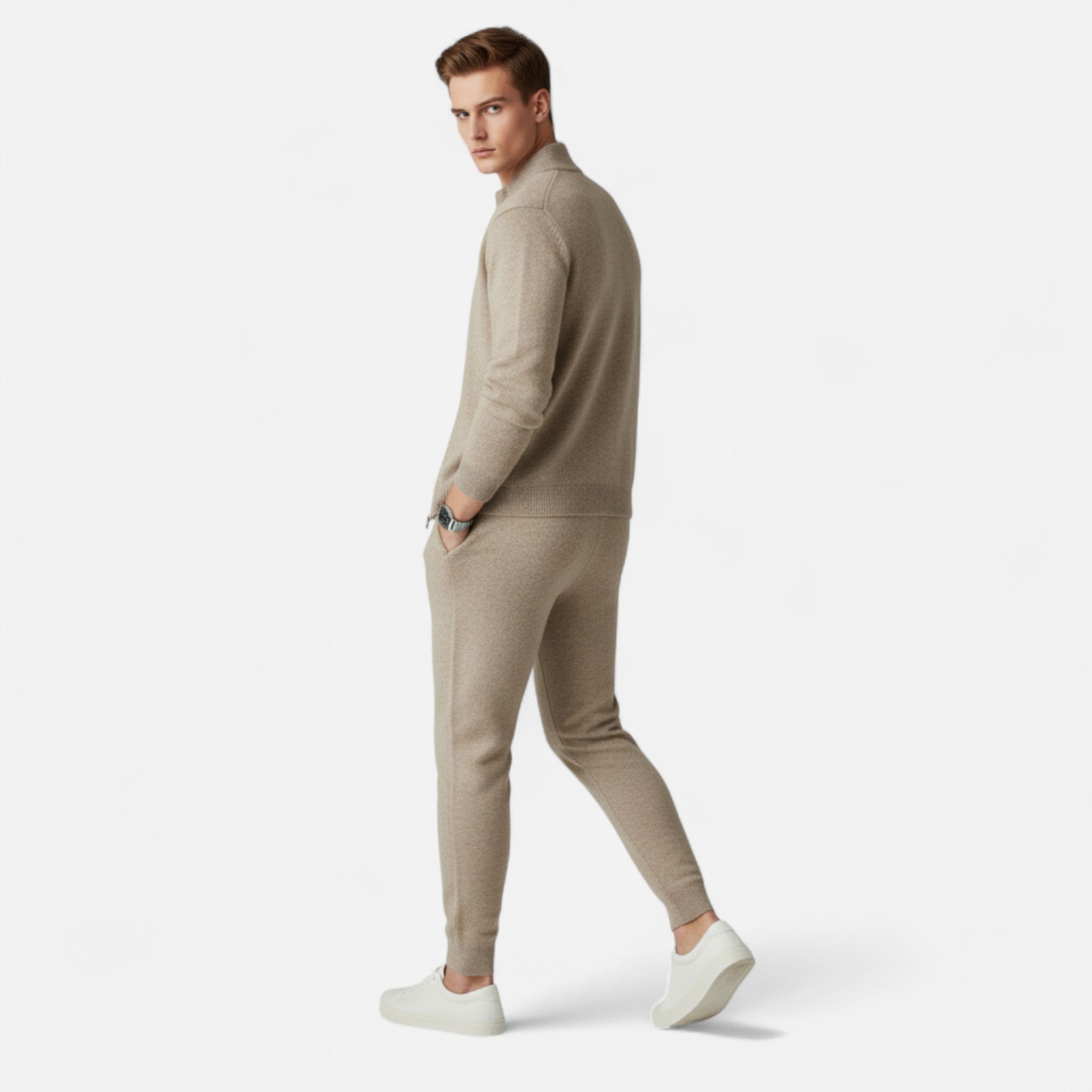 Valrien | Men’s 100% Merino Wool Tracksuit – Luxury Knit Set
