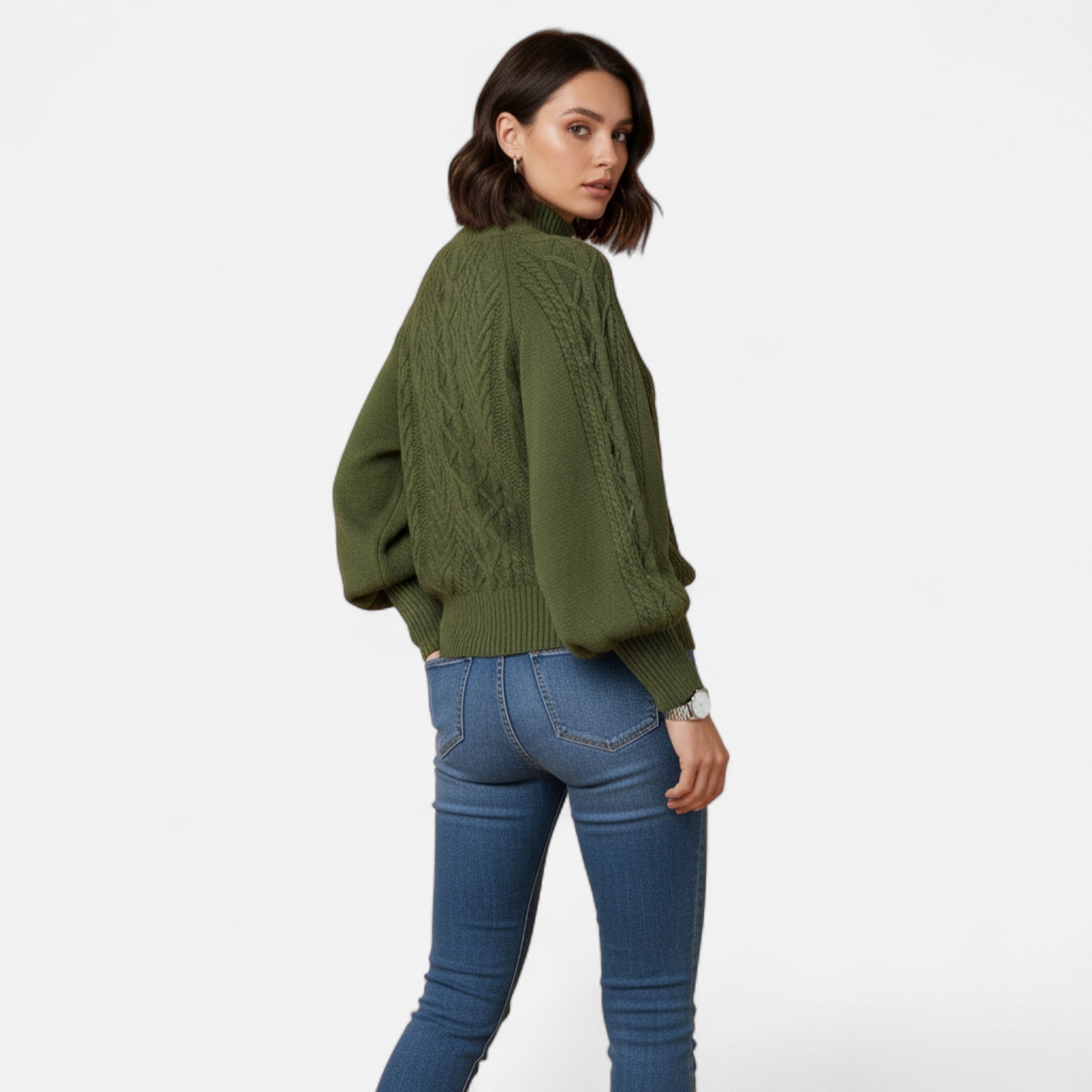 Valrien | Women’s Cable Knit Turtleneck Jumper