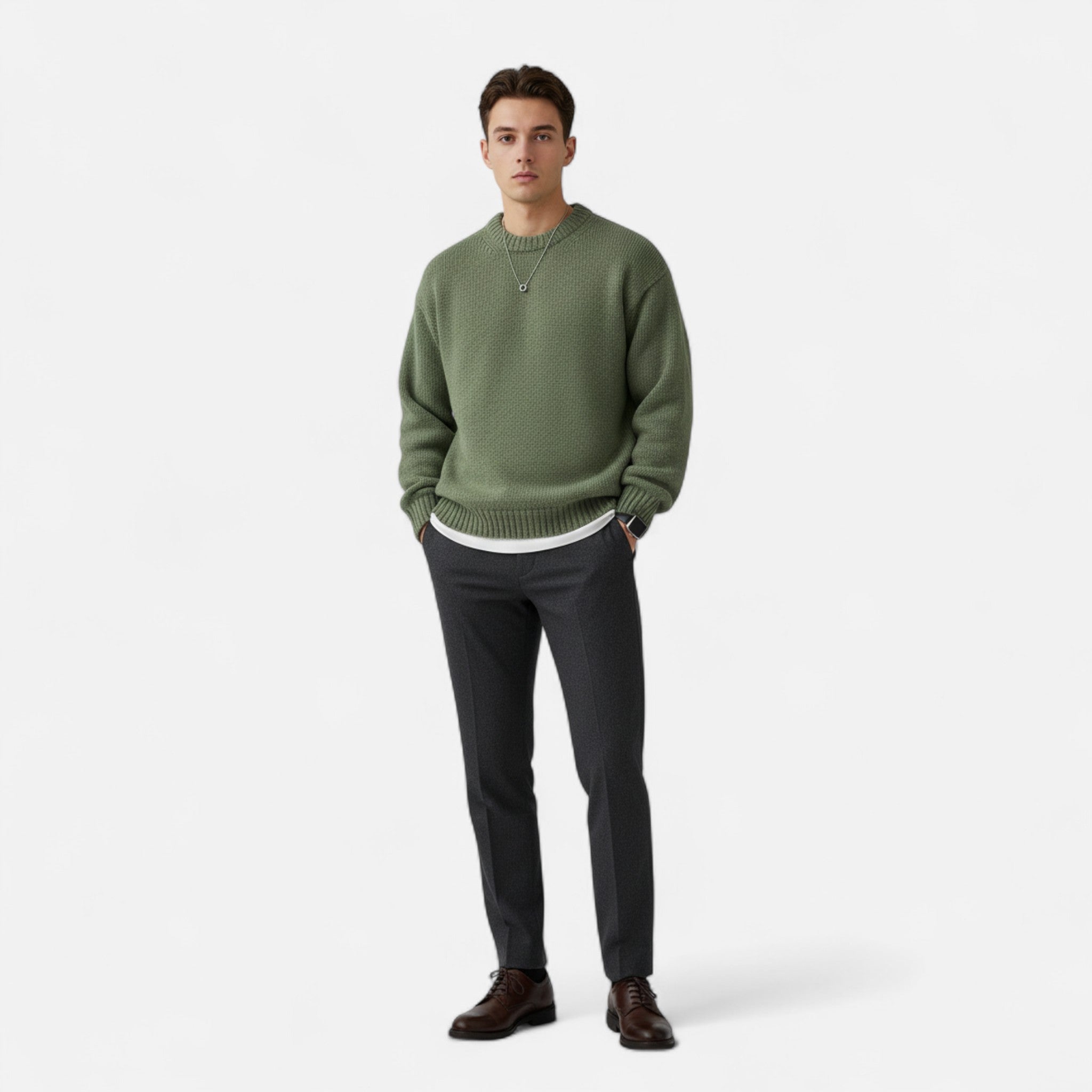 Valrien | Men’s Crew Neck Sweater Ivy Classic