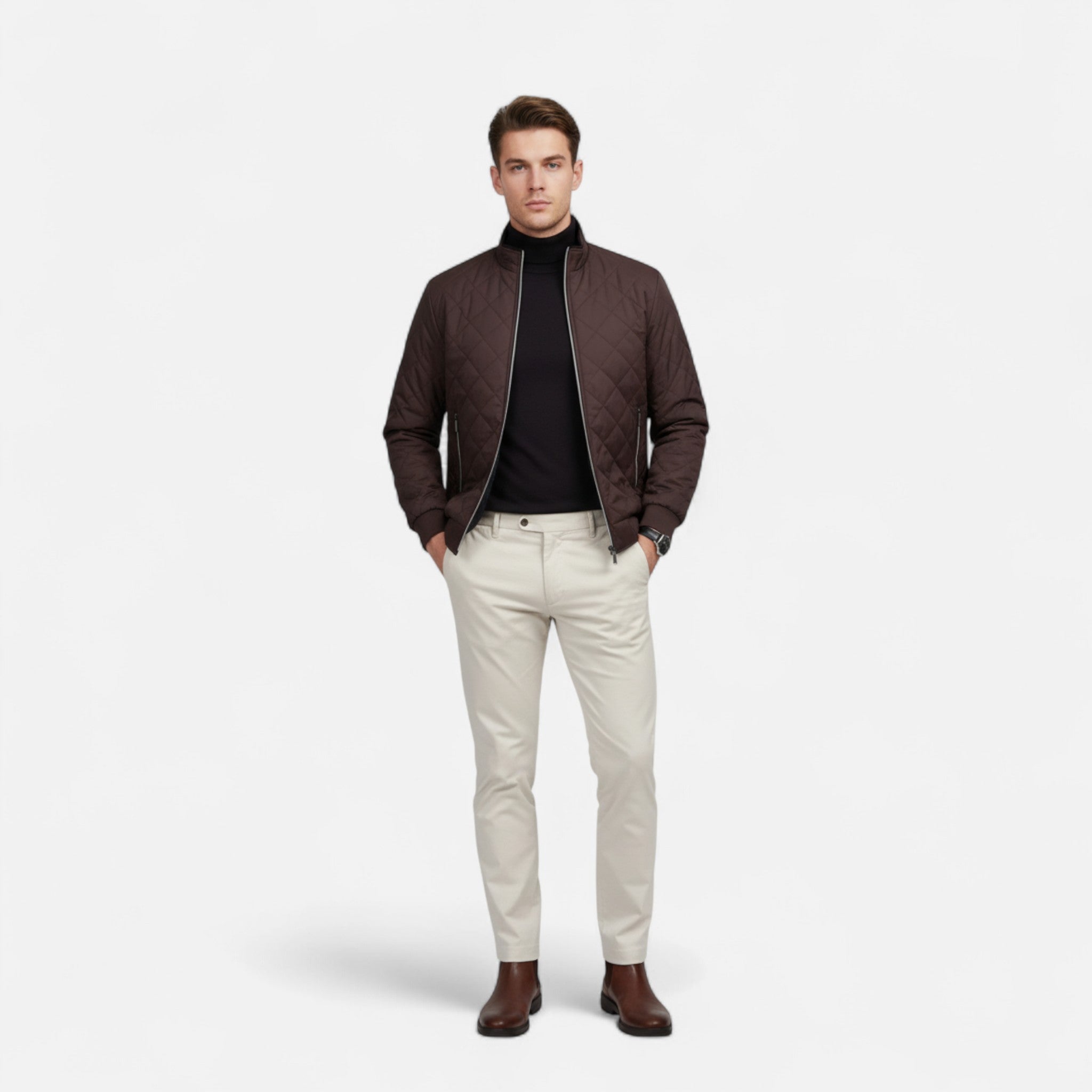 Valrien | Men’s Quilted Jacket Heritage Fleece