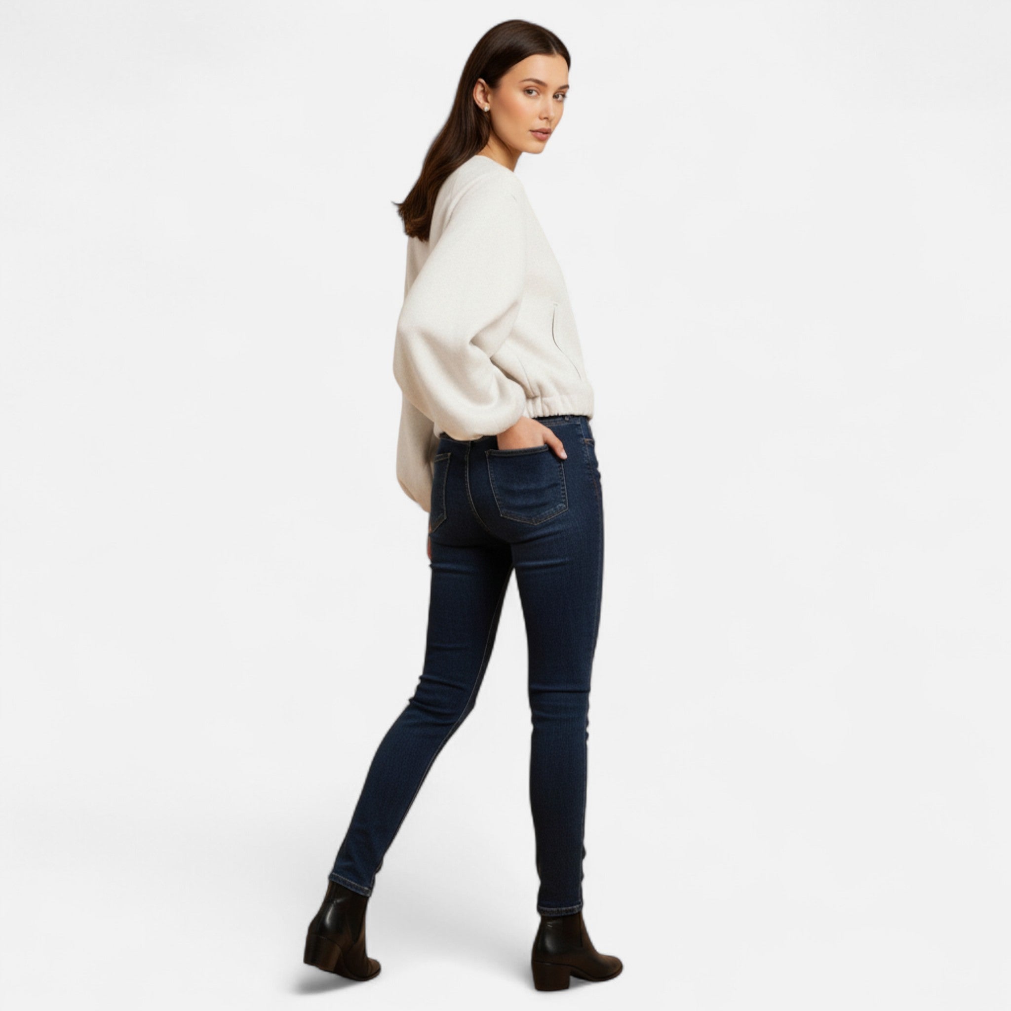 Valrien | Women’s Cropped Fleece Bomber Jacket