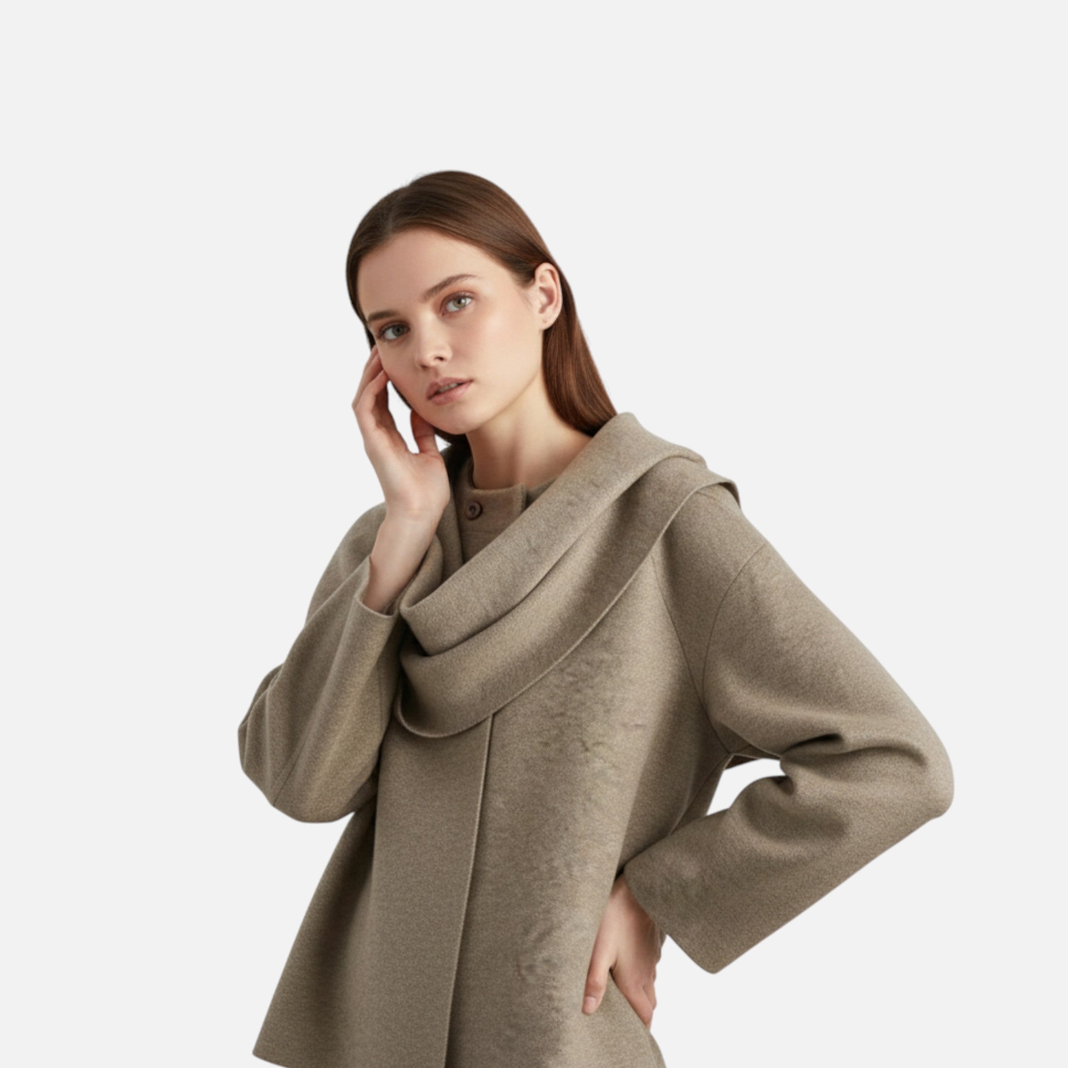Valrien | Women’s Plush Coat – Padded Parka with Scarf Detail