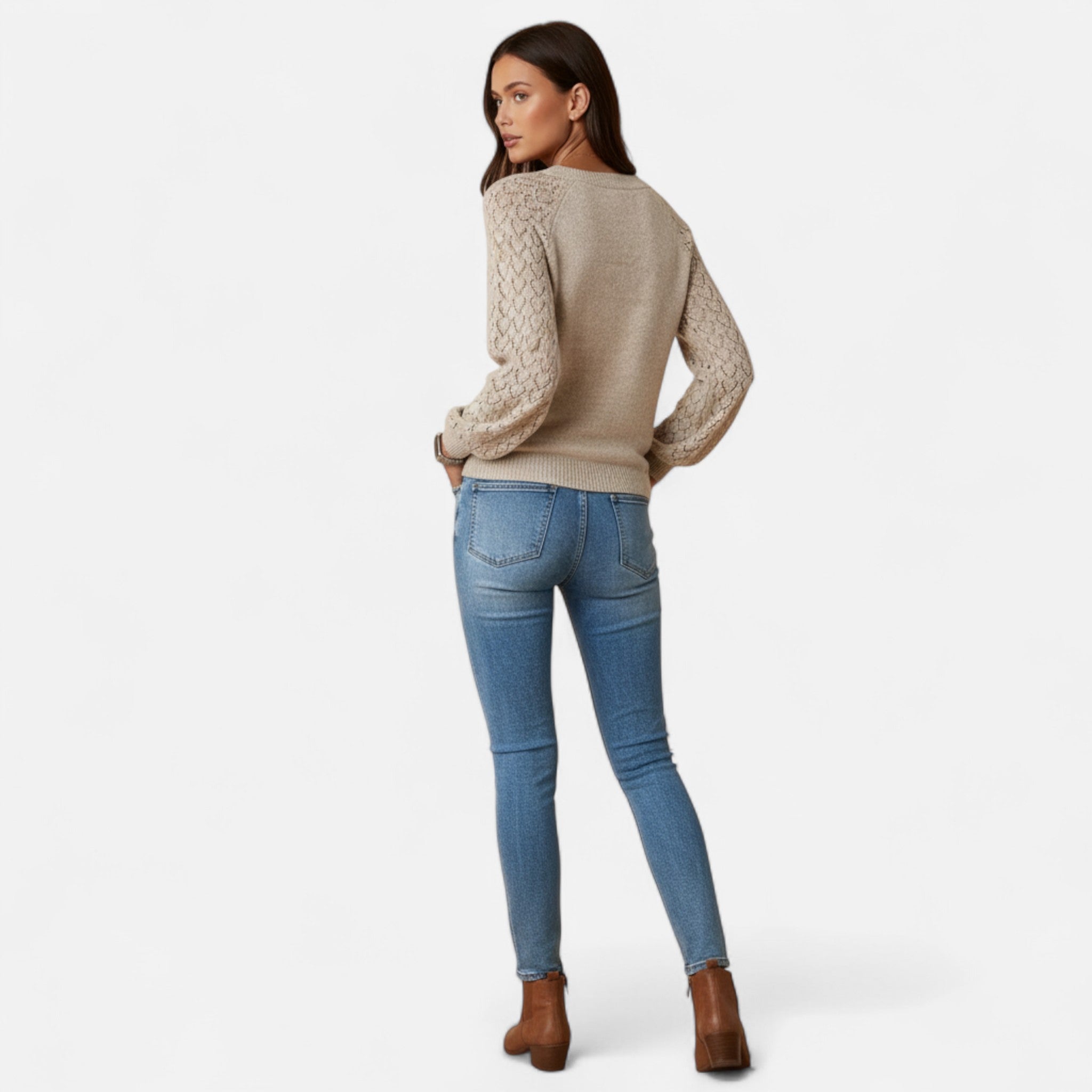 Valrien | Women’s V-Neck Knit Pullover Sweater