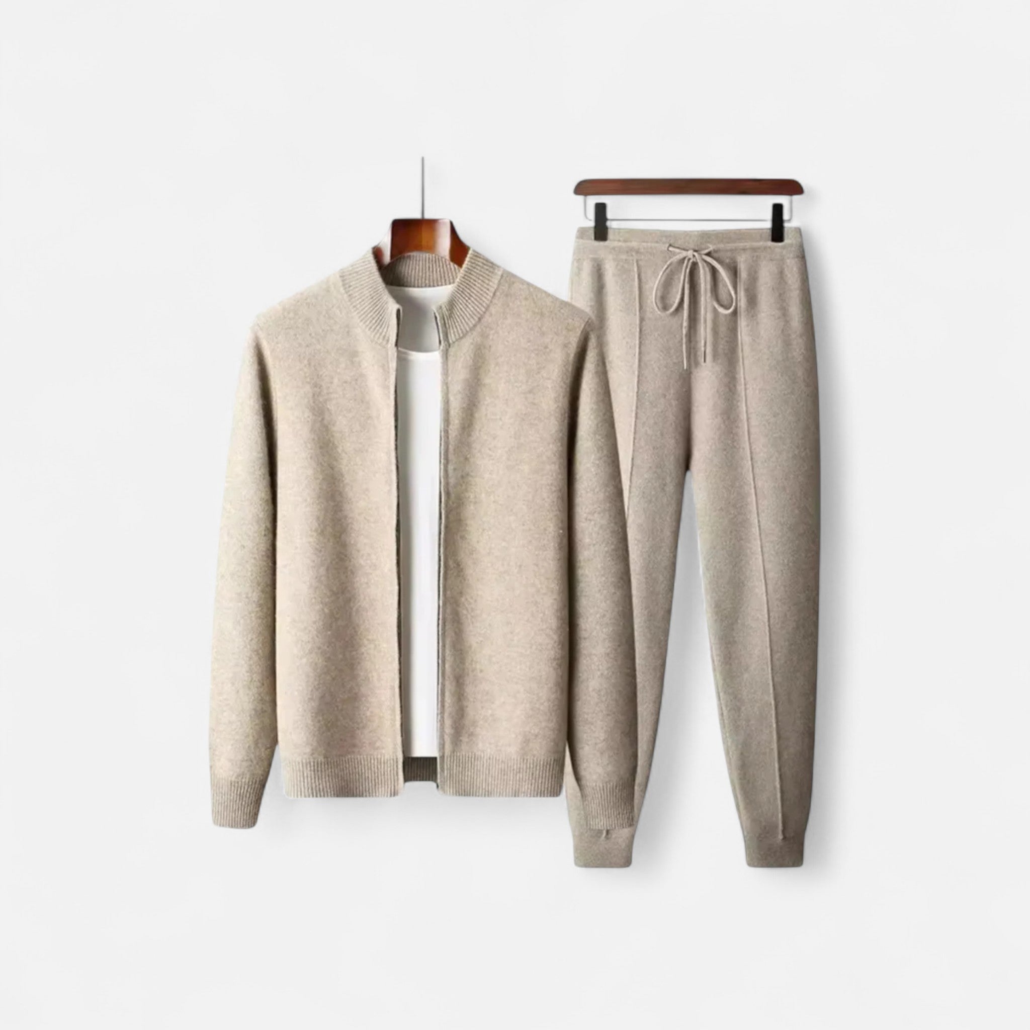 Valrien | Men’s 100% Merino Wool Tracksuit – Luxury Knit Set