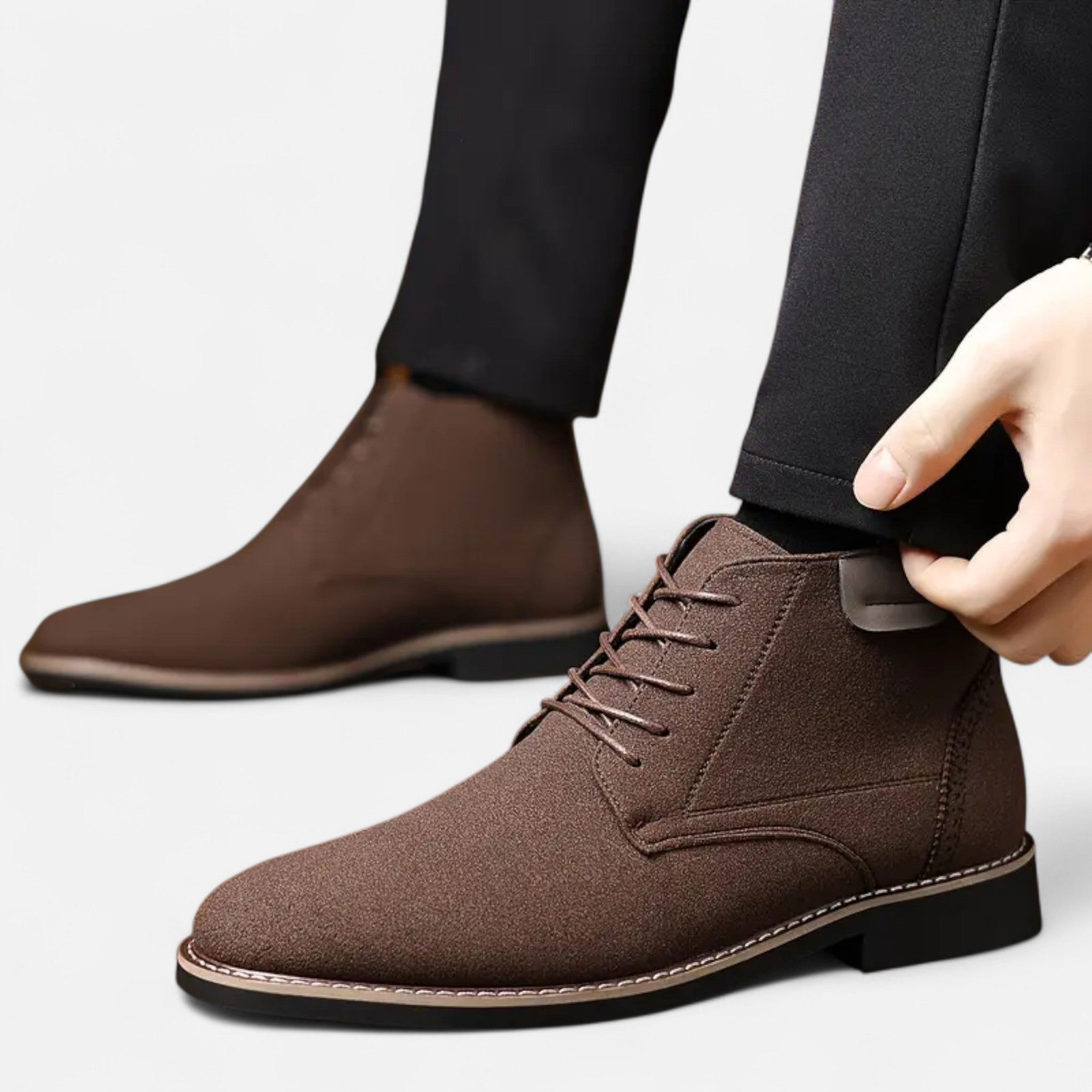 Valrien | Men’s Retro Lace-Up Boots – Business Casual Elegance