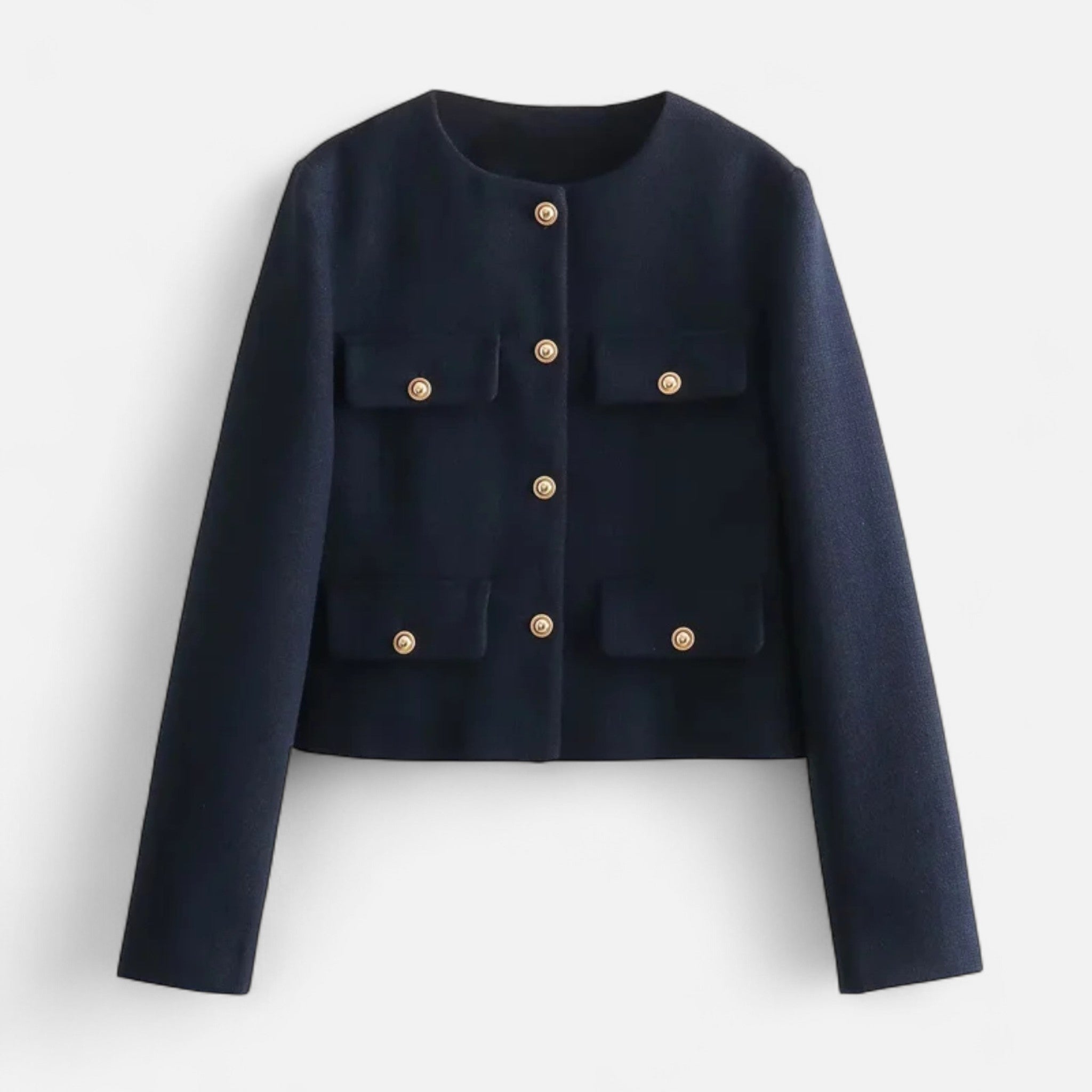 Valrien | Women’s Cropped Tweed Jacket with Buttons