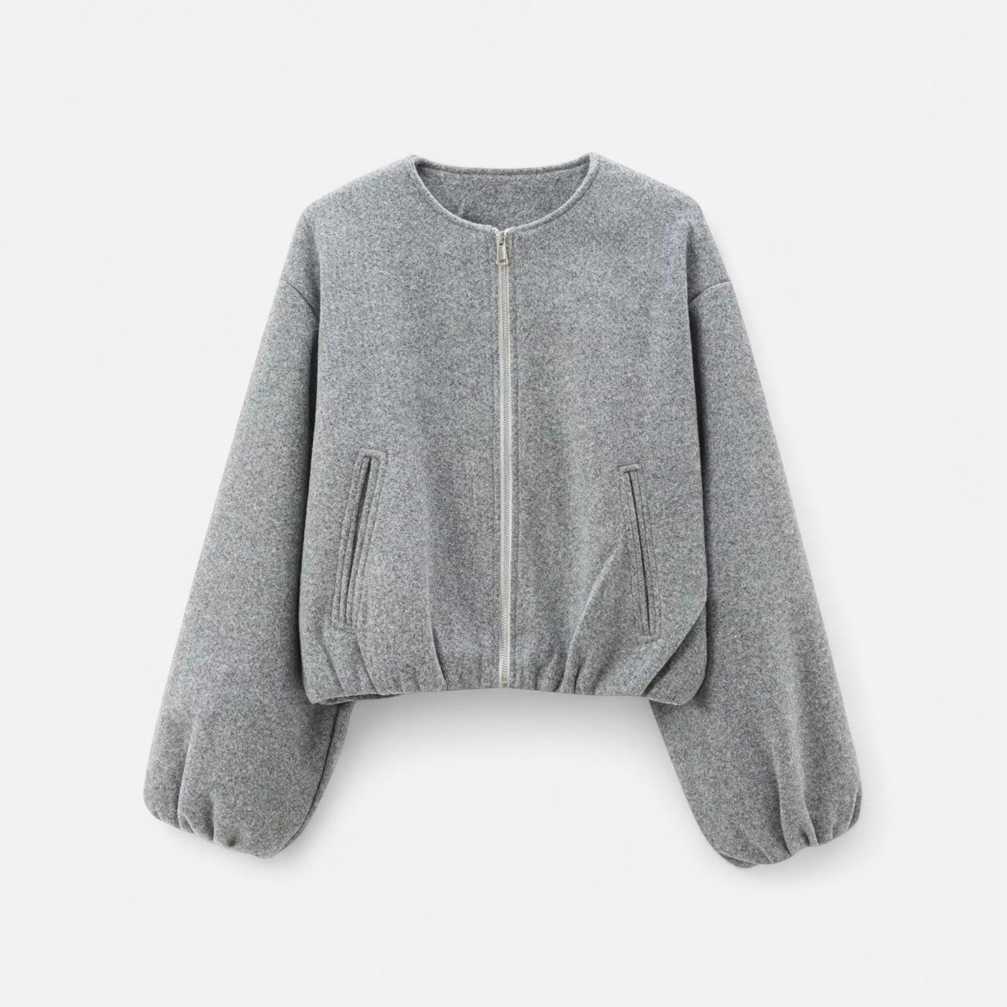 Valrien | Women’s Cropped Fleece Bomber Jacket