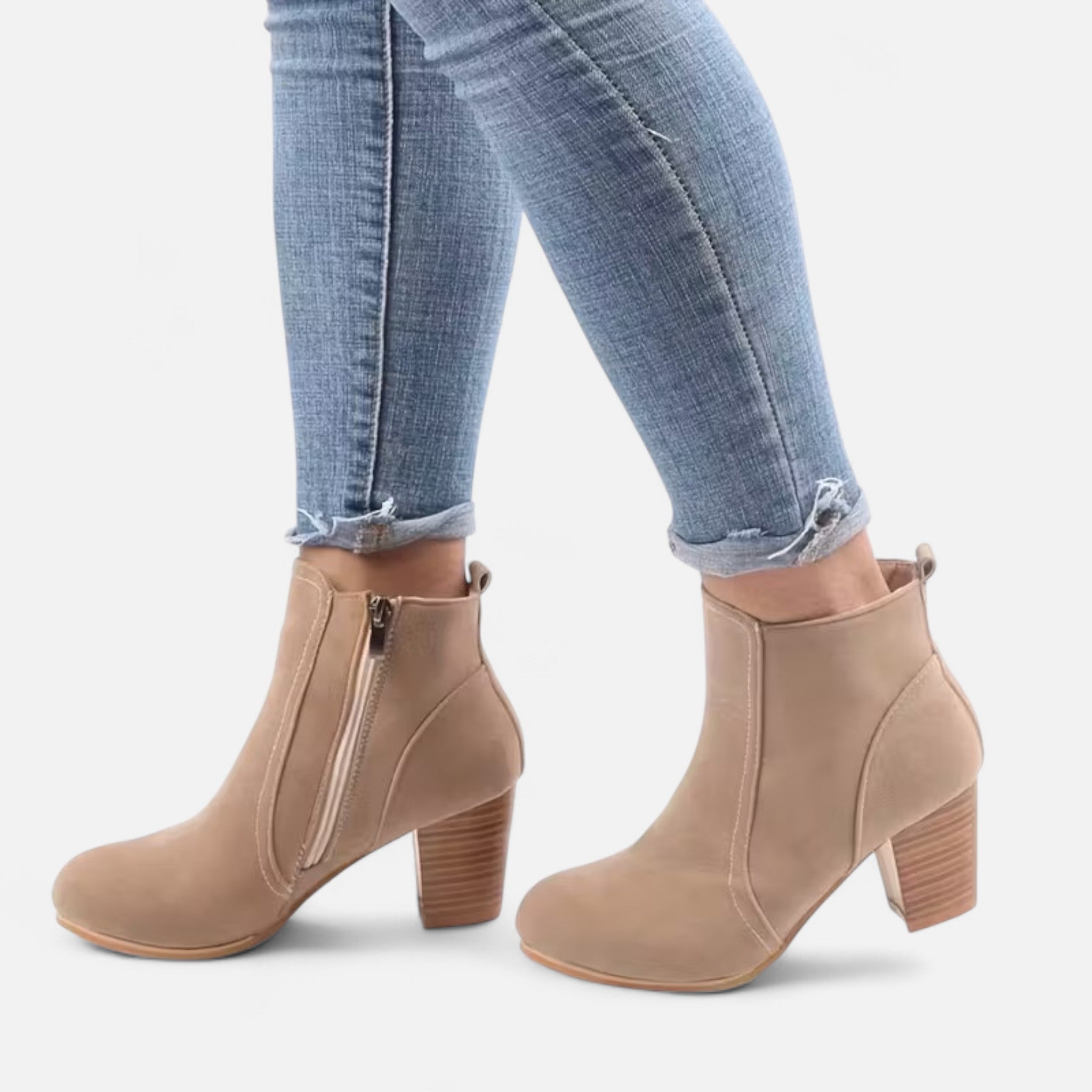 Valrien | Women’s Platform Ankle Boots with Block Heel
