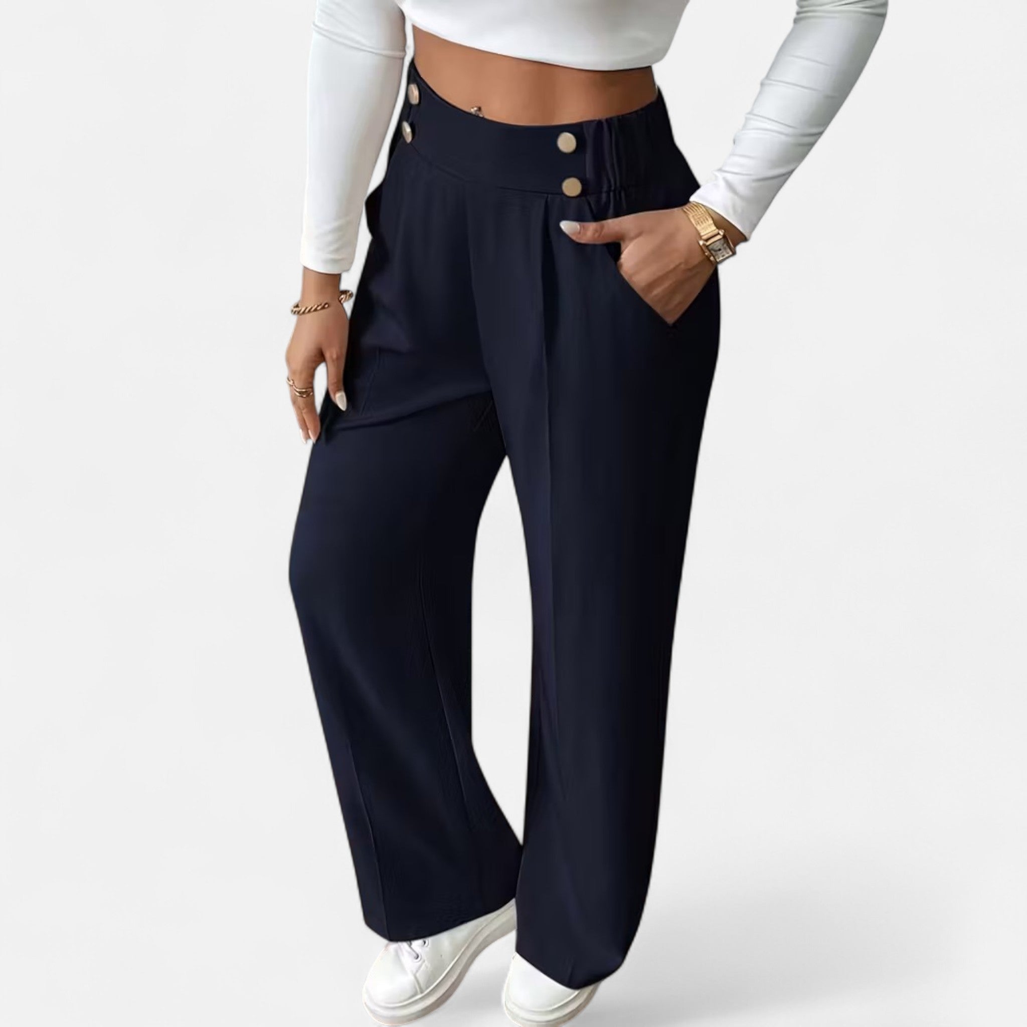 Valrien | Women’s High-Waist Straight Leg Trousers