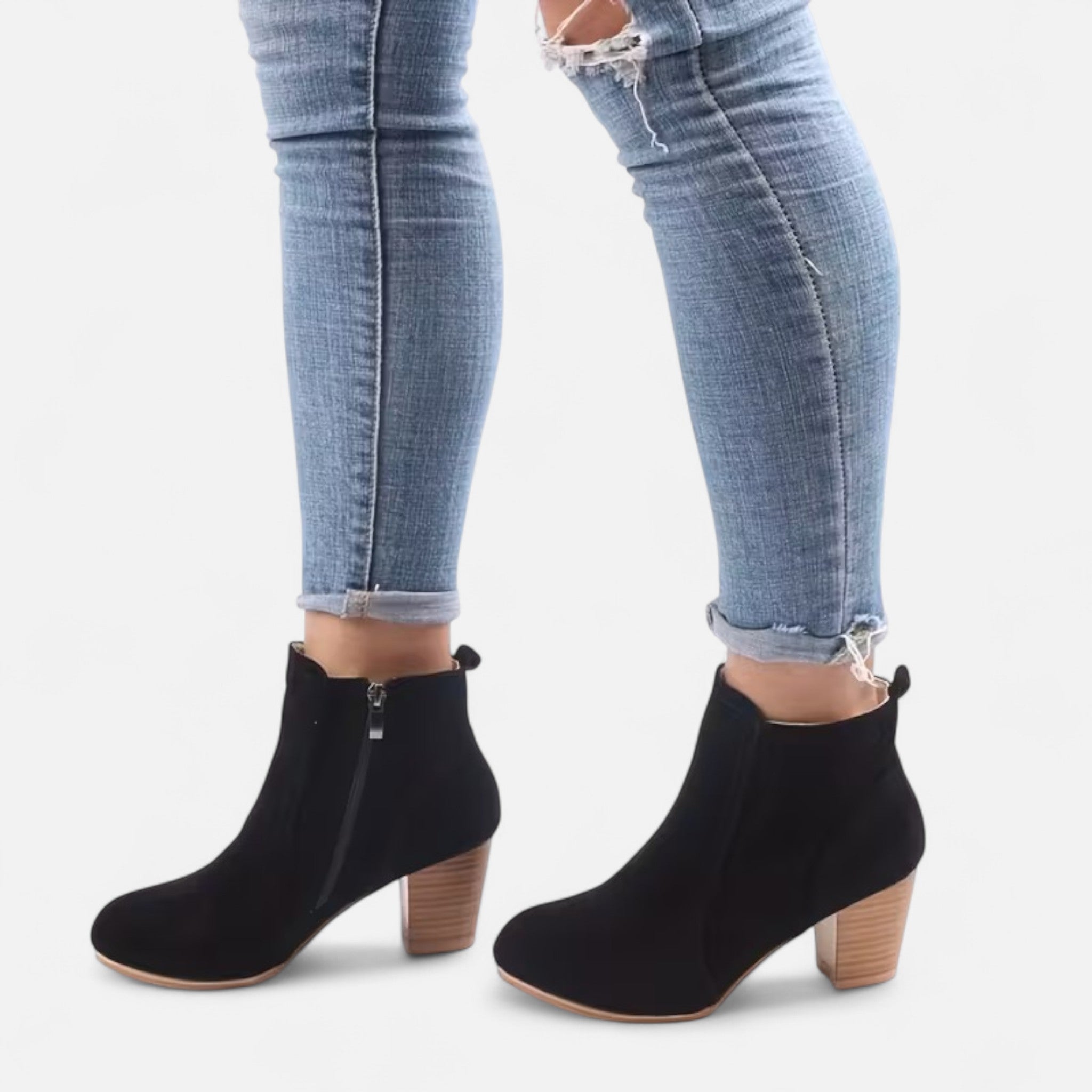 Valrien | Women’s Platform Ankle Boots with Block Heel