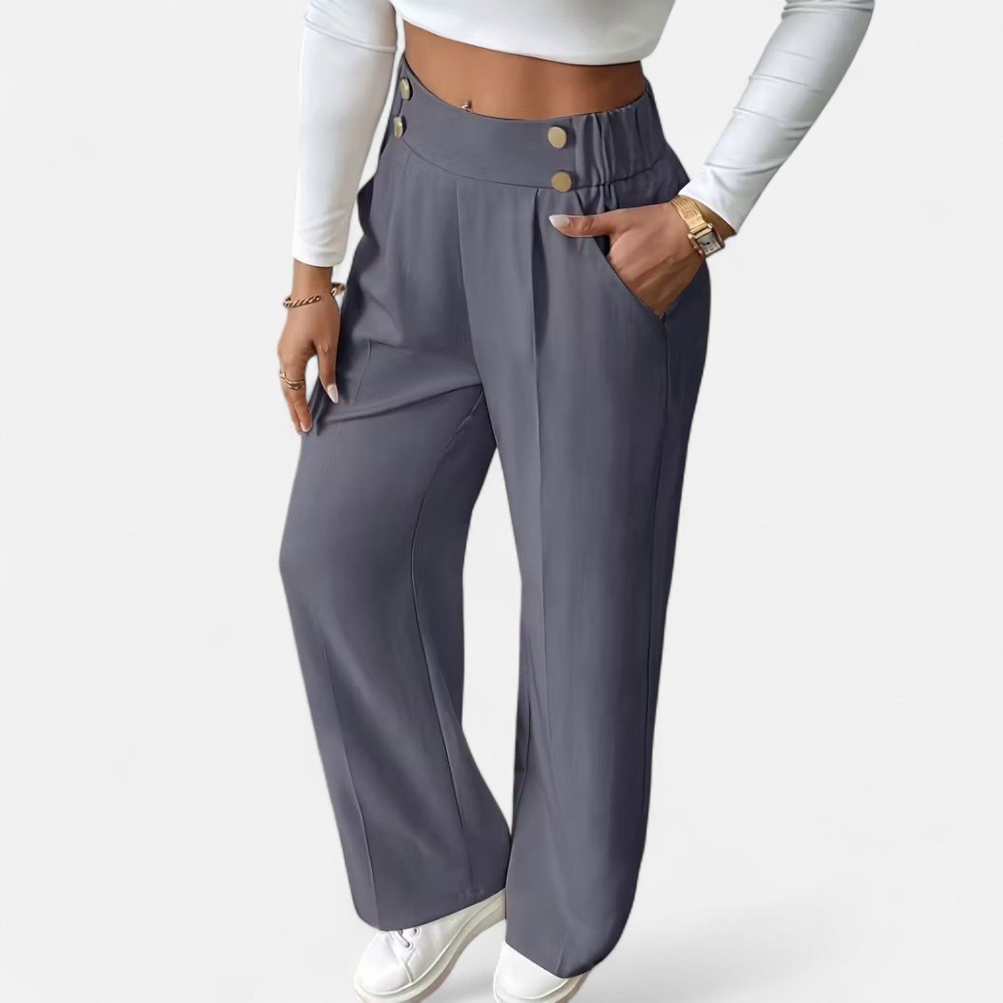 Valrien | Women’s High-Waist Straight Leg Trousers