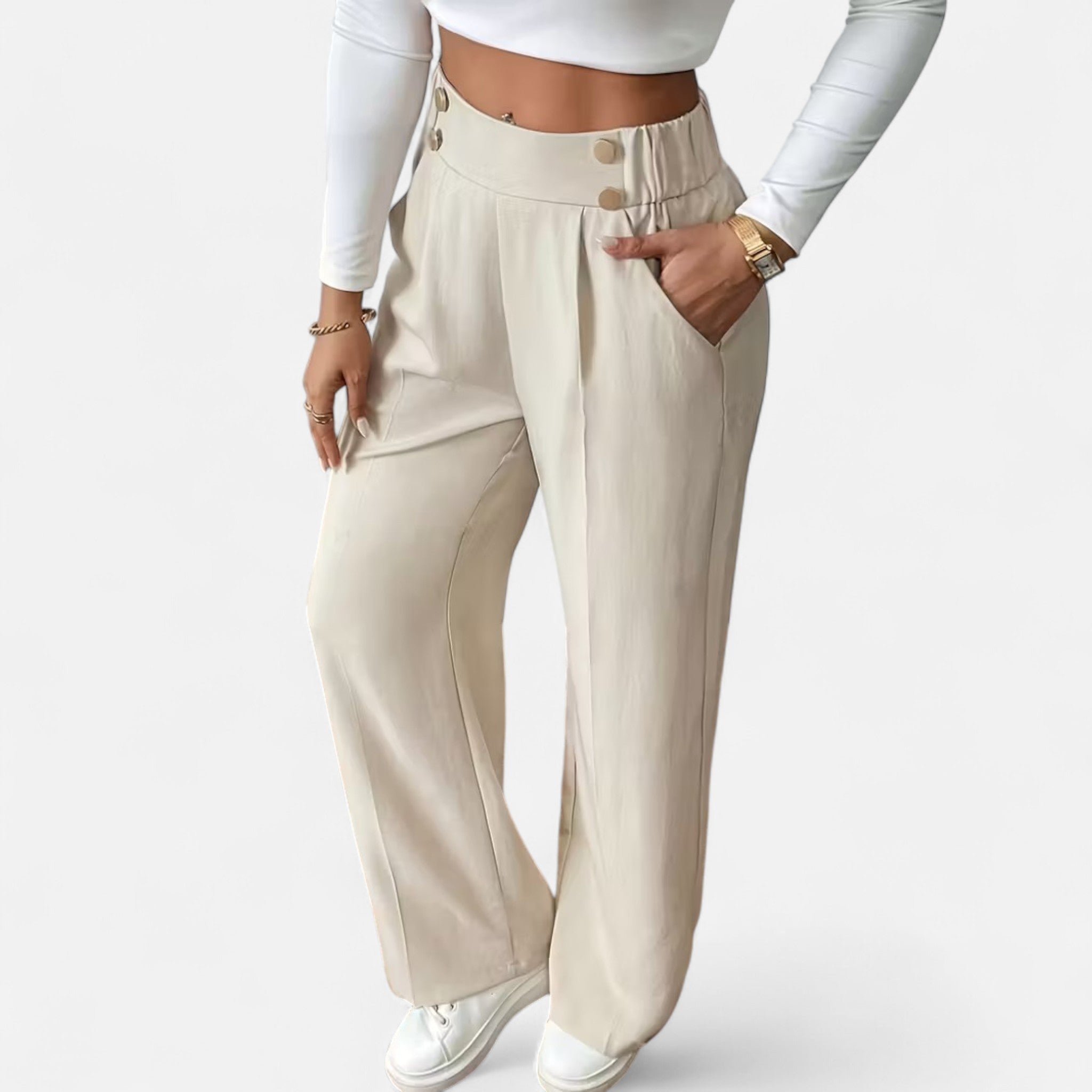Valrien | Women’s High-Waist Straight Leg Trousers