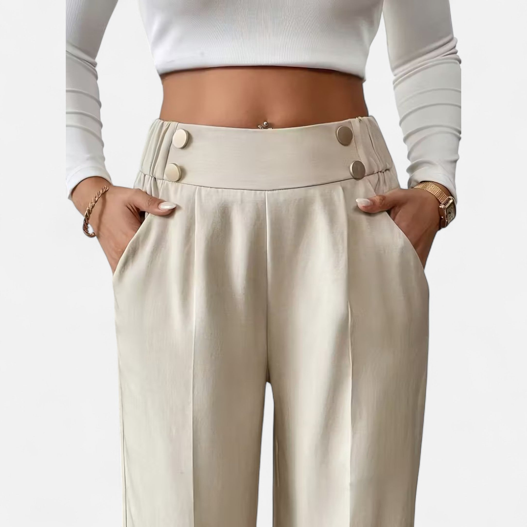 Valrien | Women’s High-Waist Straight Leg Trousers