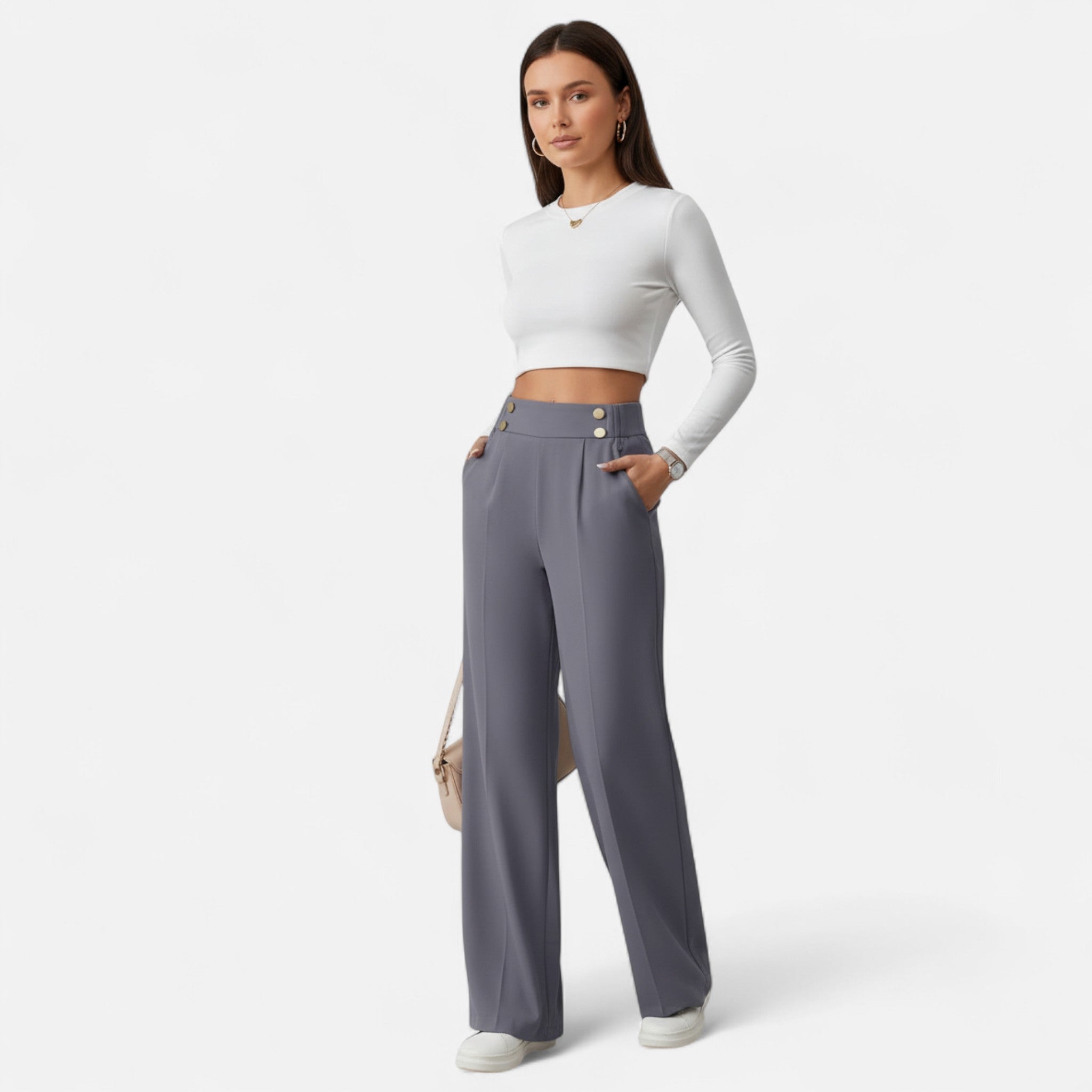 Valrien | Women’s High-Waist Straight Leg Trousers