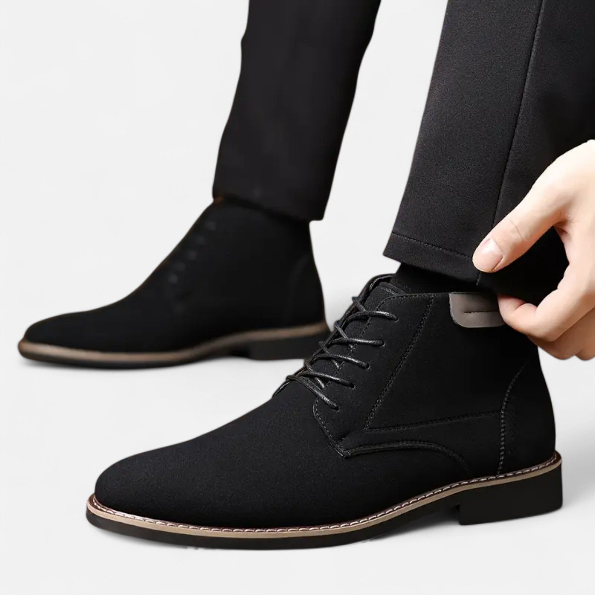 Valrien | Men’s Retro Lace-Up Boots – Business Casual Elegance