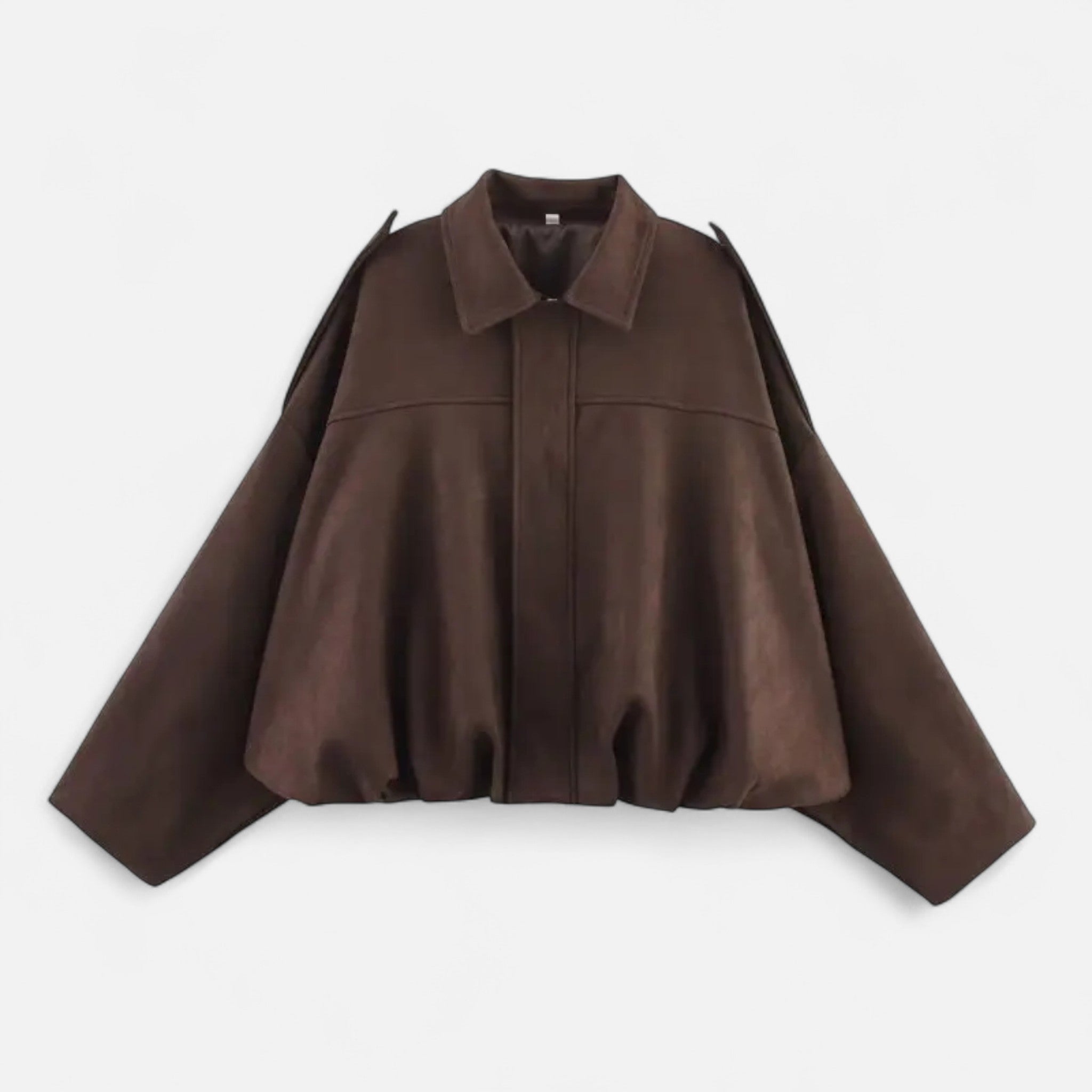 Valrien | Women’s Suede Bomber Jacket – Vintage Zipped Elegance