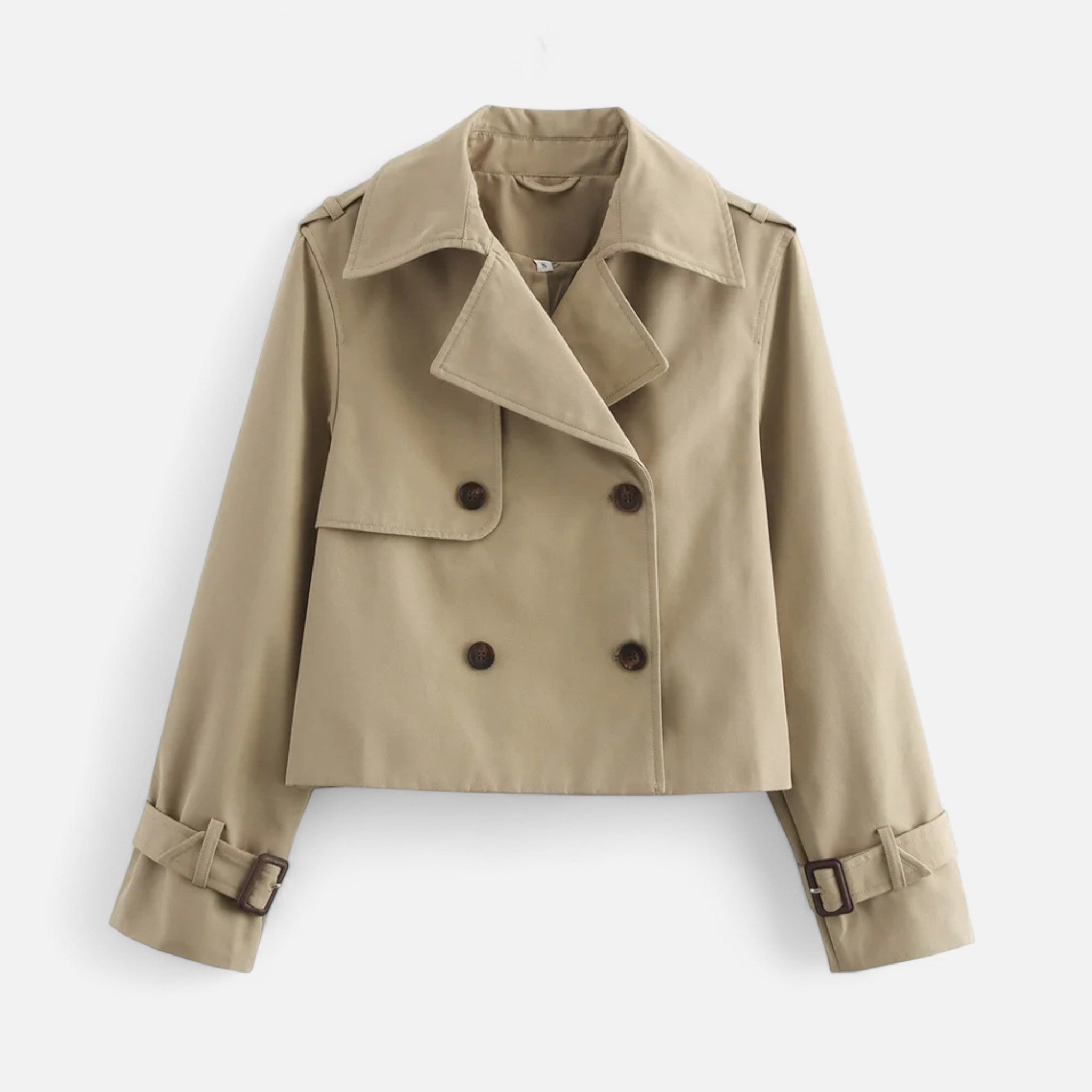 Valrien | Women’s Cropped Double-Breasted Trench Jacket