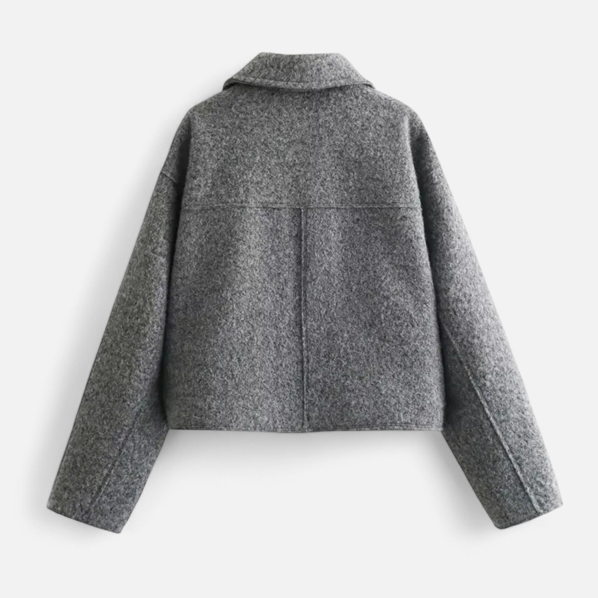 Valrien | Women’s Cropped Tweed Jacket – Short Zippered Elegance
