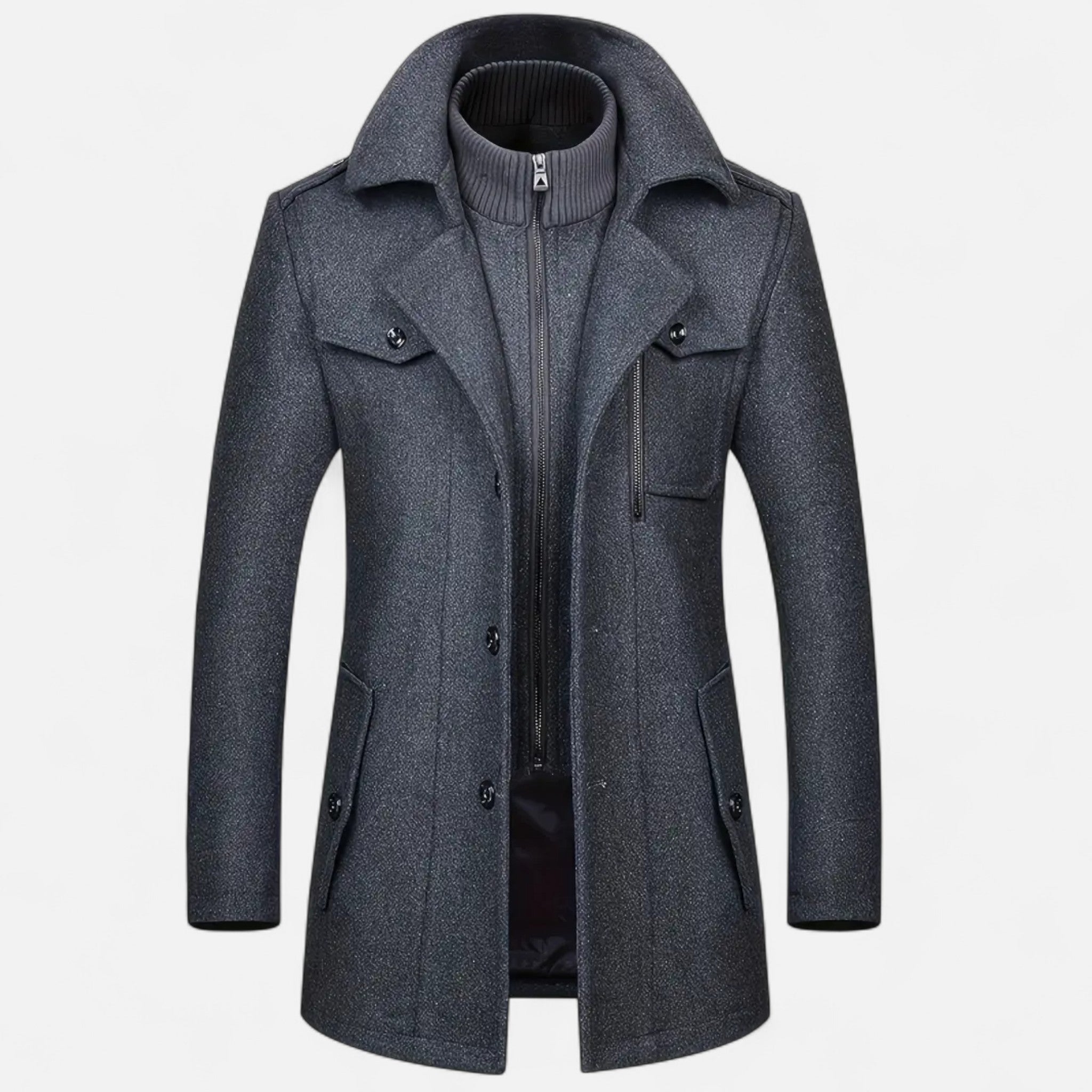 Valrien | Men’s Tweed Coat Double-Breasted Heritage