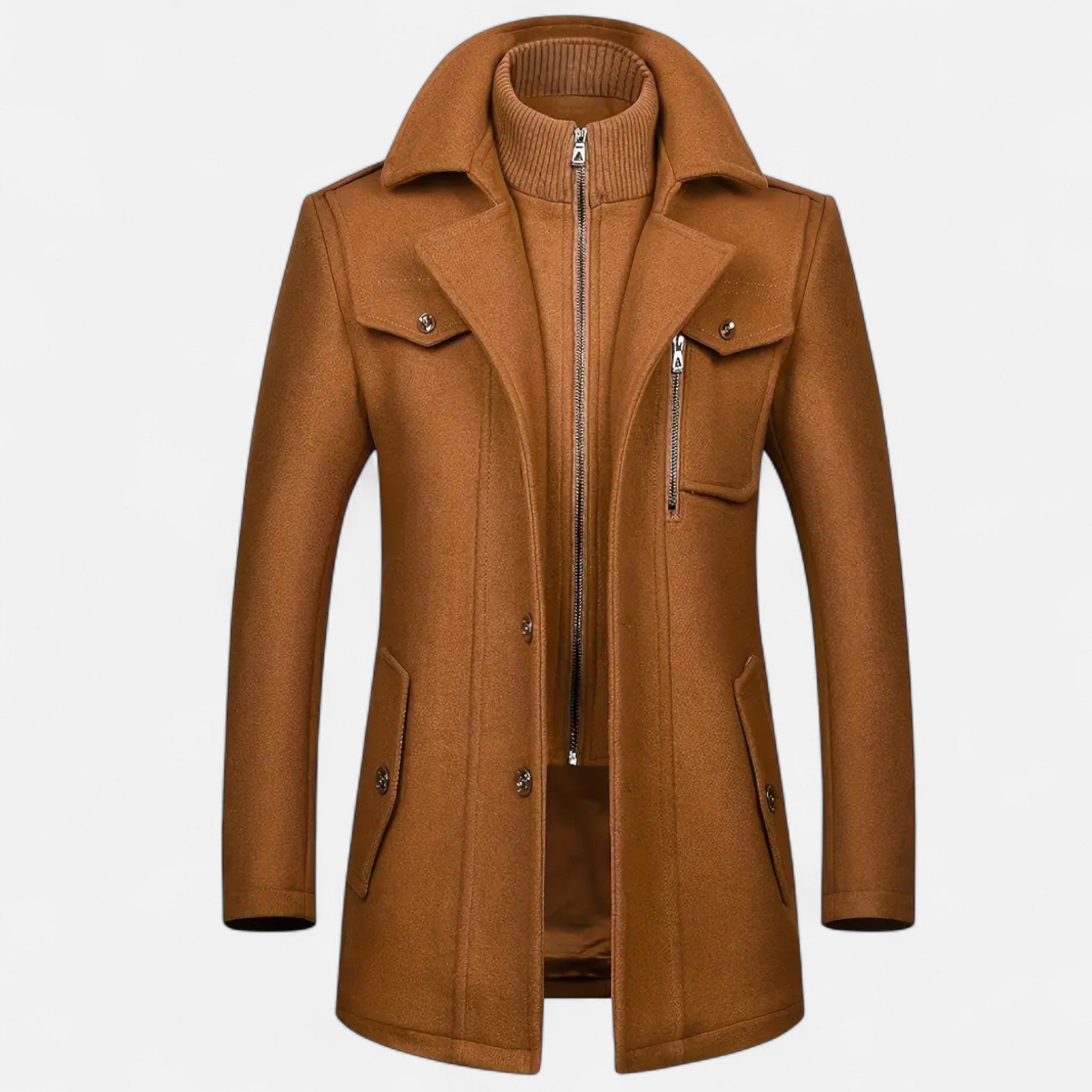 Valrien | Men’s Tweed Coat Double-Breasted Heritage