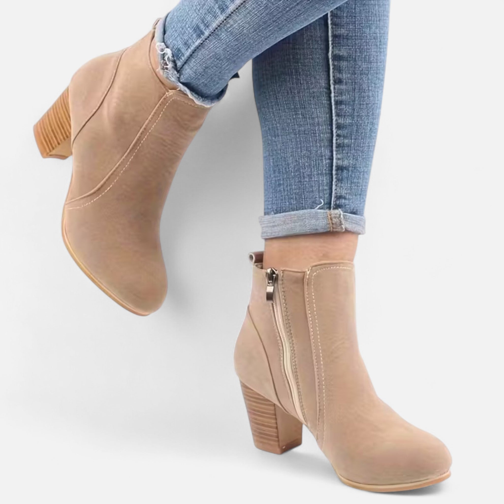 Valrien | Women’s Platform Ankle Boots with Block Heel