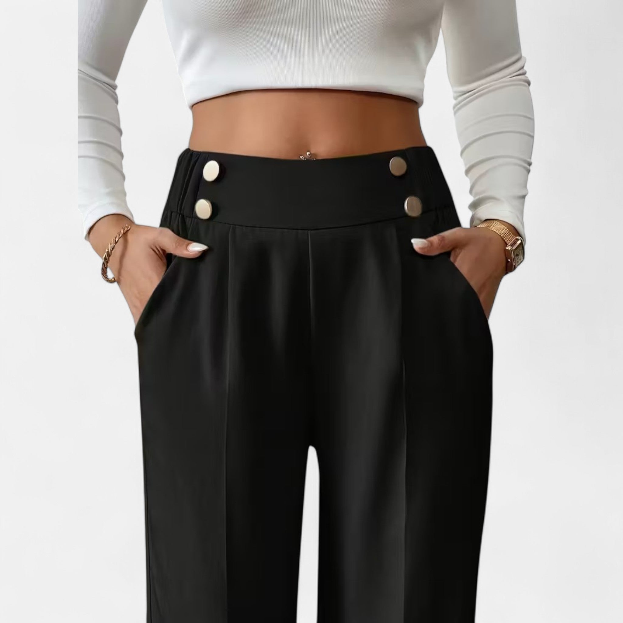 Valrien | Women’s High-Waist Straight Leg Trousers