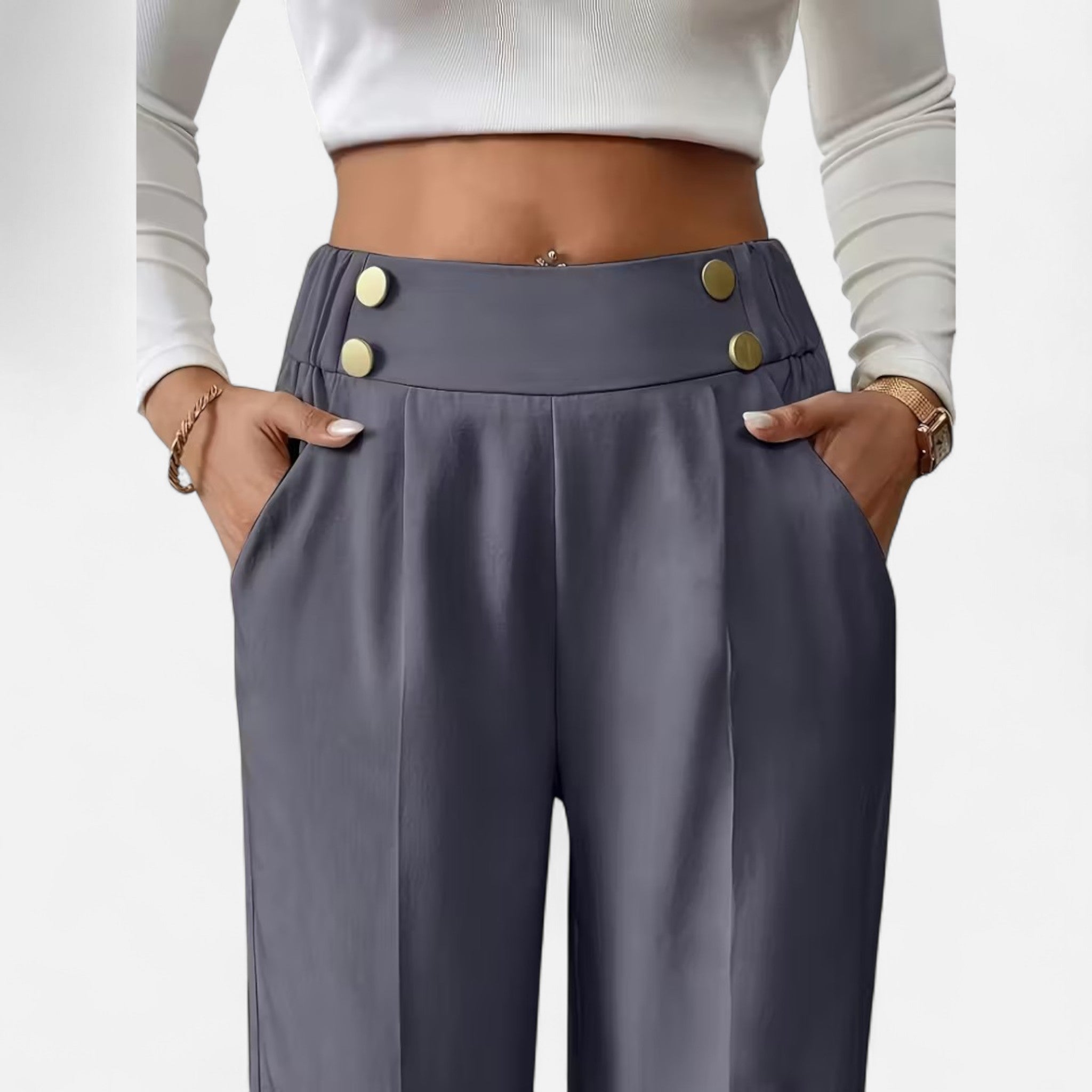 Valrien | Women’s High-Waist Straight Leg Trousers